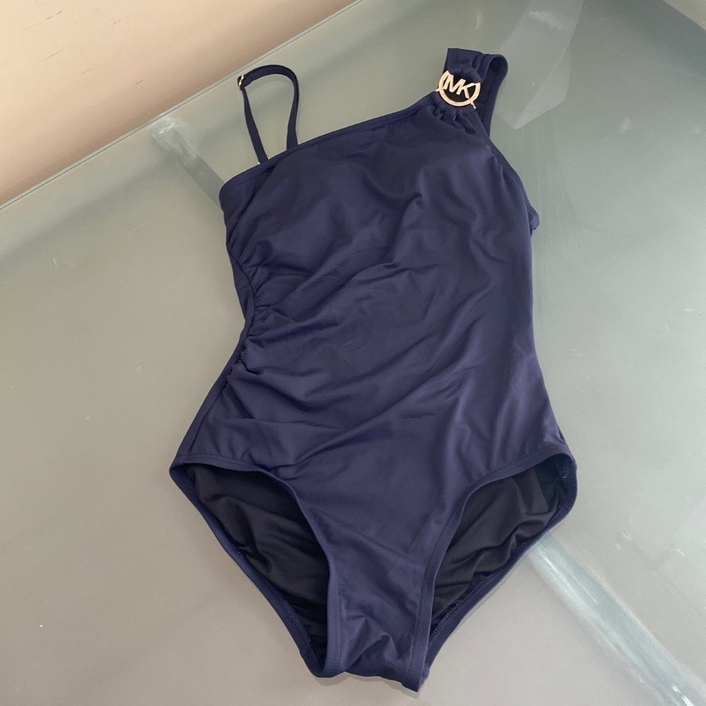 Michael Michael Kors Bathing Suit One Piece Swimsuit Navy Size 4 - Picture 2 of 6